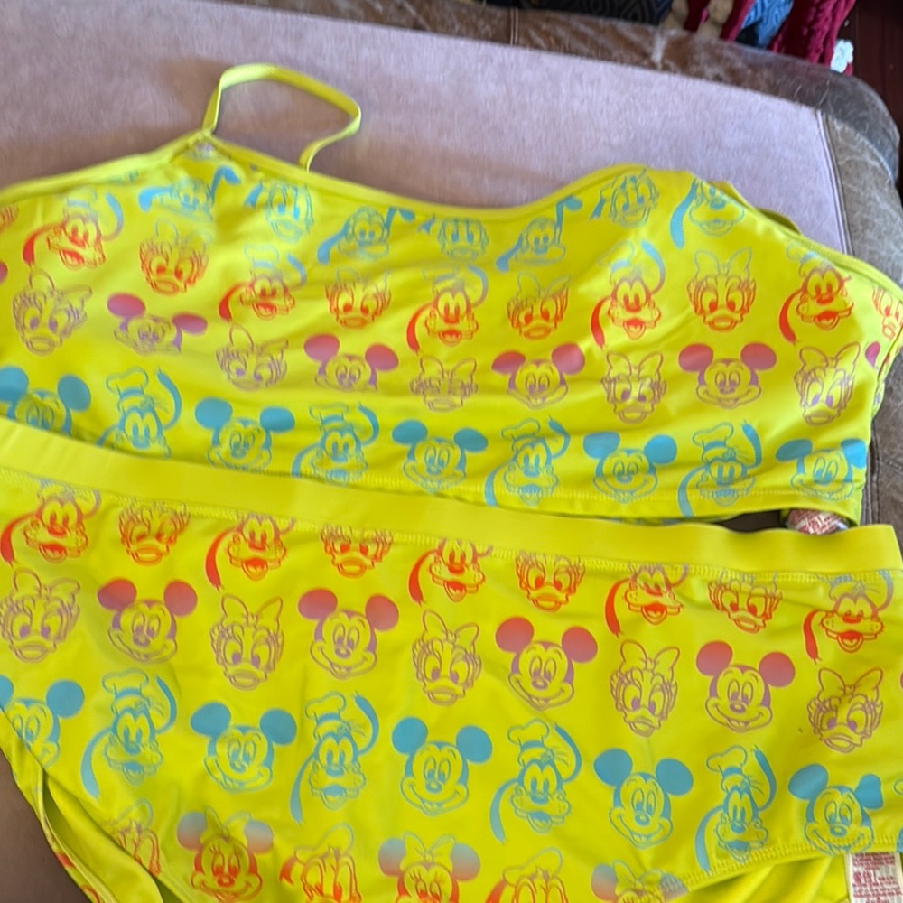 Disney Yellow and Blue Bikini with Playful Print - Picture 5 of 5